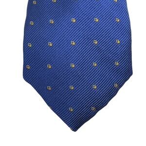 Peter Elliott NY 100% Silk Tie Embossed Geo Mini Print Classic Suit Formal